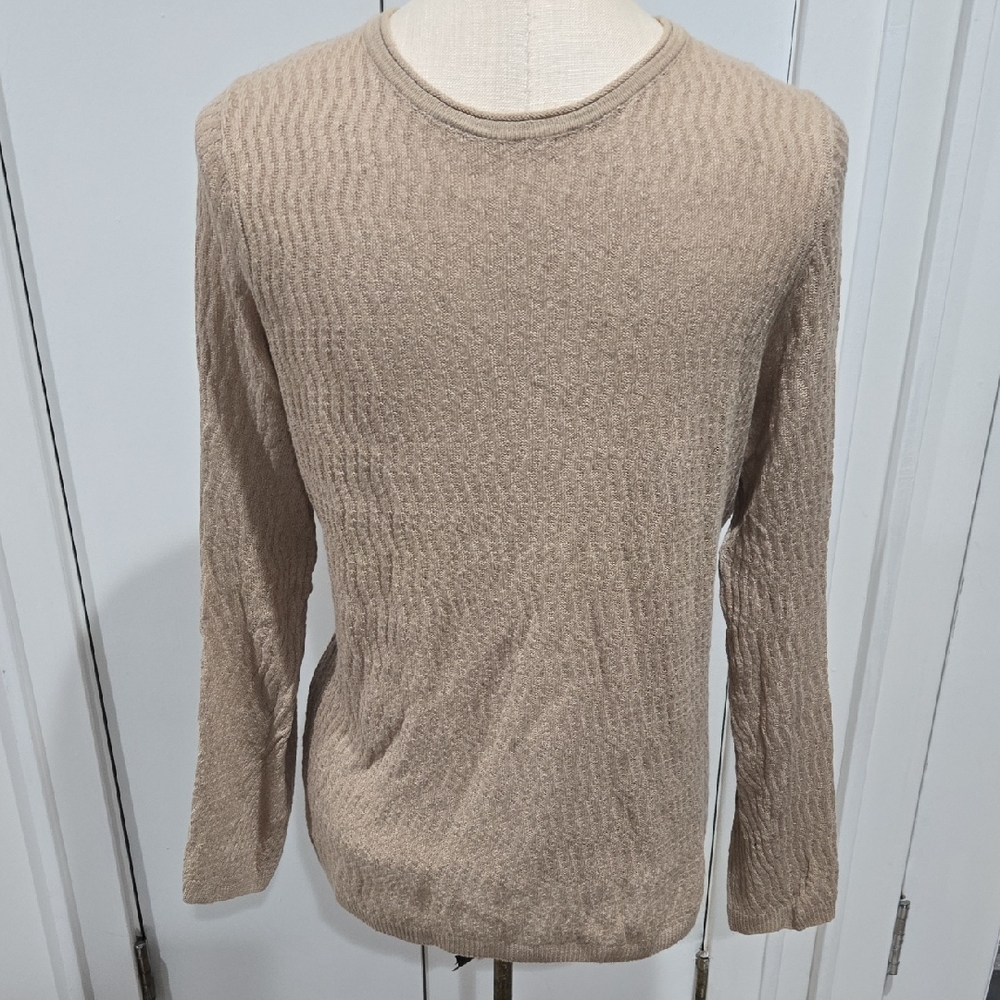 Sisley Sand Textured Knit Pullover